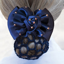 Load image into Gallery viewer, Dressage Rosette Ribbon Bow & Net