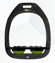 Load image into Gallery viewer, Flex-On Green Composite Flat Stirrups Black