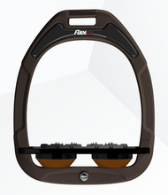 Load image into Gallery viewer, Flex-On Green Composite Flat Stirrups Brown
