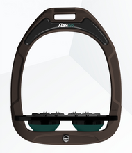 Load image into Gallery viewer, Flex-On Green Composite Flat Stirrups Brown