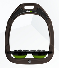 Load image into Gallery viewer, Flex-On Green Composite Flat Stirrups Brown