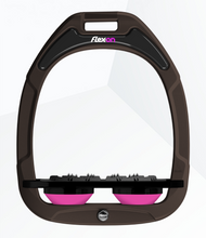 Load image into Gallery viewer, Flex-On Green Composite Flat Stirrups Brown
