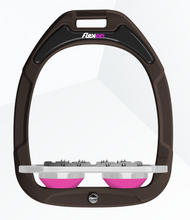 Load image into Gallery viewer, Flex-On Green Composite Flat Stirrups Brown