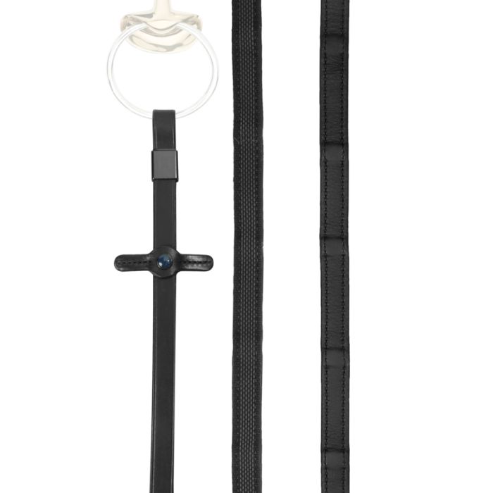 Stubben Half Rubber Reins with 9 Stops Slide Lock