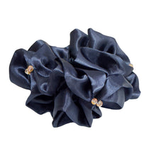 Load image into Gallery viewer, Blossom Satin Crystal Hair Scrunchie

