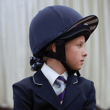 Load image into Gallery viewer, Official Junior Pony Club 2-In-1 Lycra Hat Silk
