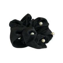 Load image into Gallery viewer, Satin Pearl Hair Scrunchies
