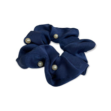 Load image into Gallery viewer, Satin Pearl Hair Scrunchies
