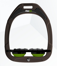 Load image into Gallery viewer, Flex-On Green Composite Flat Stirrups Brown
