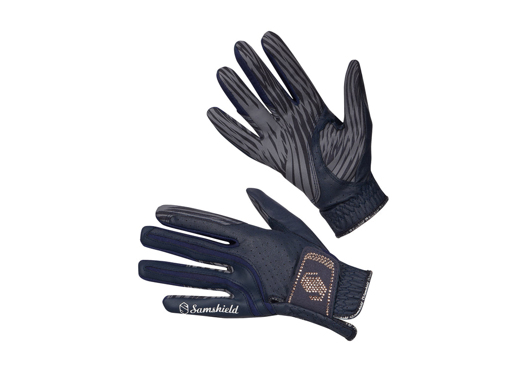 Samshield V-Skin Swarovski Navy Rose Gold Gloves